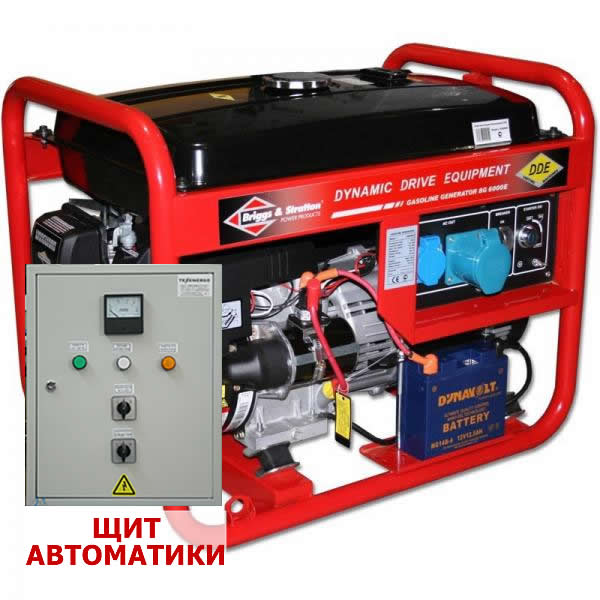 Бензиновый генератор DDE BG6000E плюс щит ATS ( автозапуск генератора)