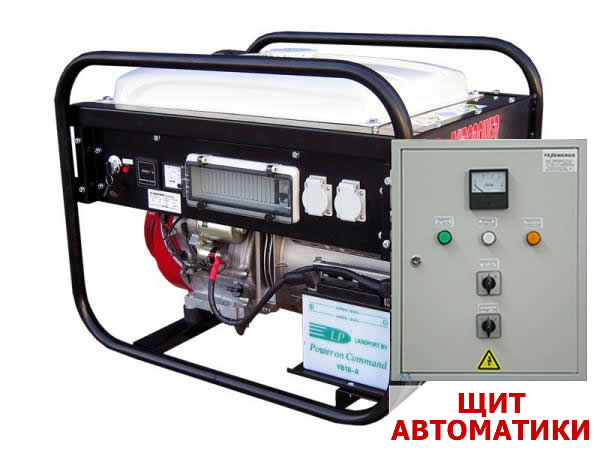 Бензиновый генератор EUROPOWER EP7000LE плюс щит ATS ( автозапуск генератора)